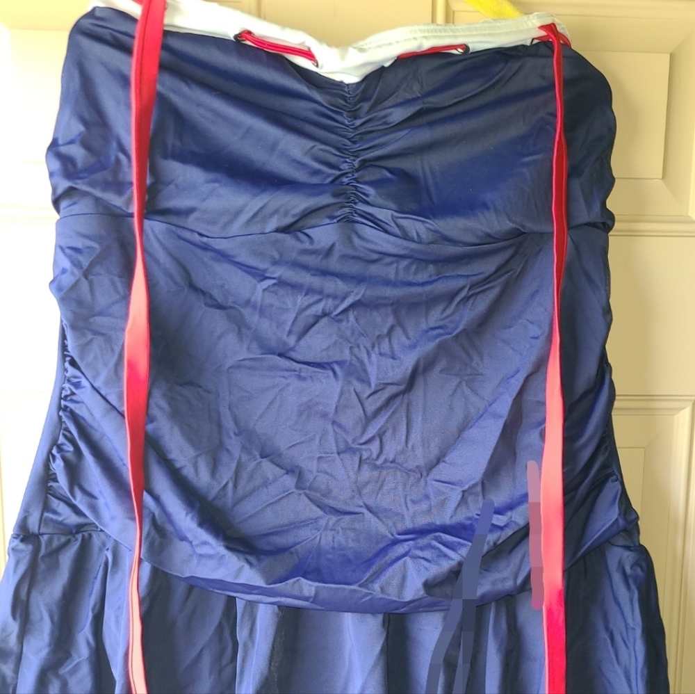 Catalina Blue halter swim dress 3x